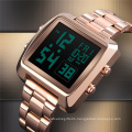 SKMEI 1369 Fashion Men Digital Wrist Watch Rectangle Double Time Countdown Alarm Waterproof Clock Sport Watches